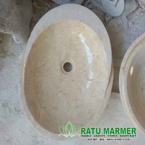 Wastafel Marmer Model Oval